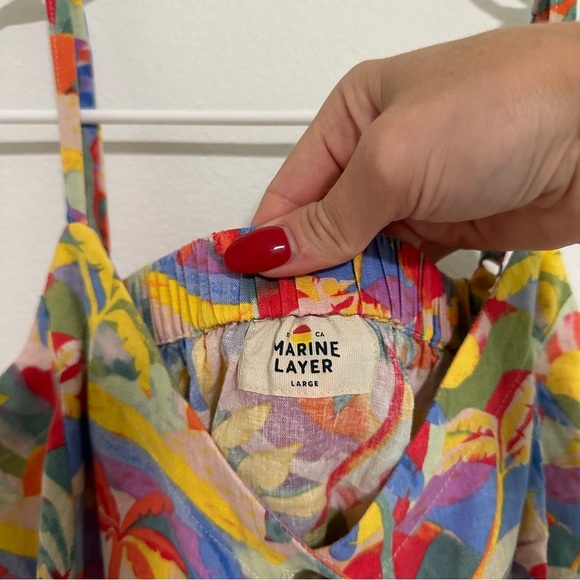 Marine Layer Celeste Cami Womens Top Large Floral Button Up Multicolor Beach - Picture 6 of 8